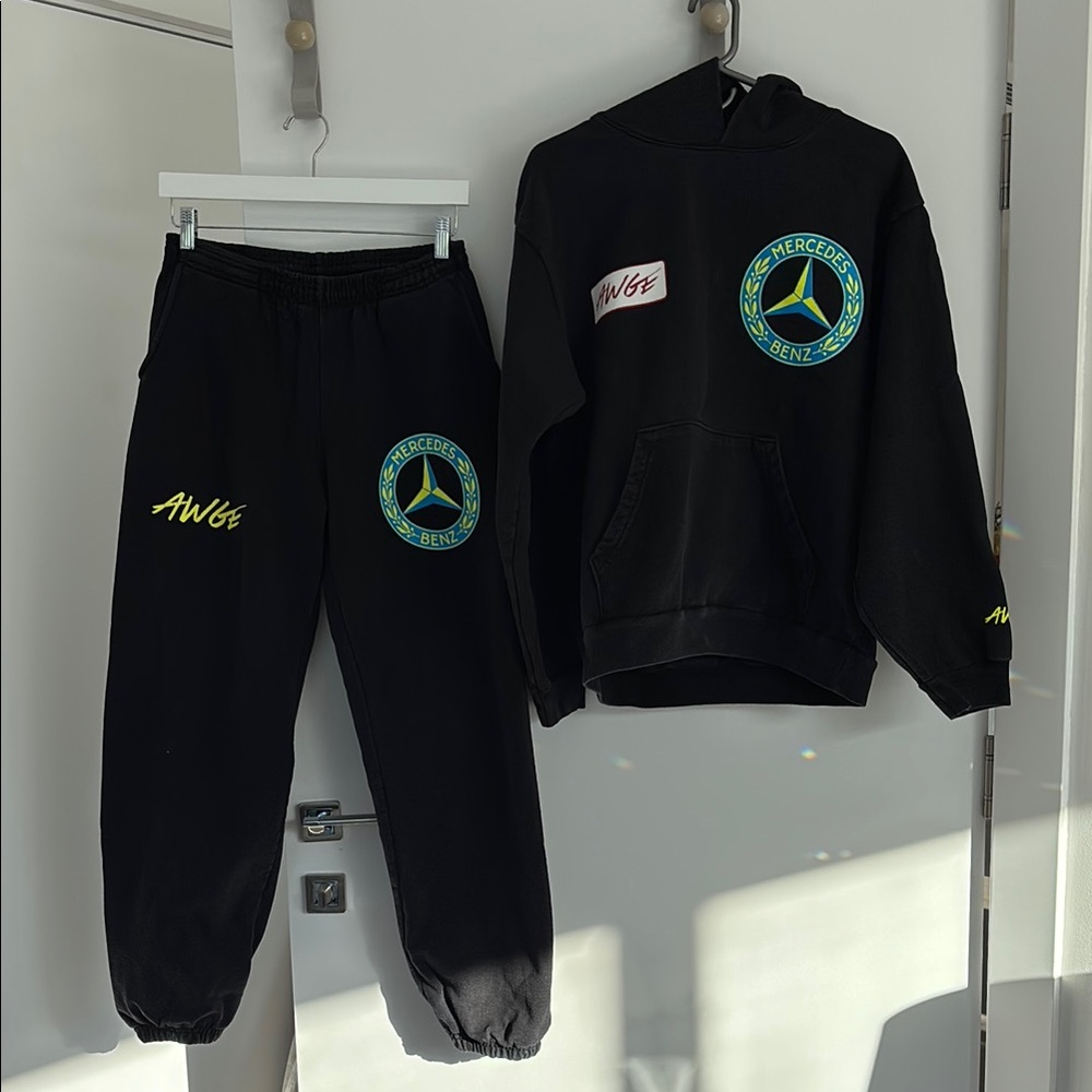 Mercedes-Benz Black Hoodie and Sweatpants Set